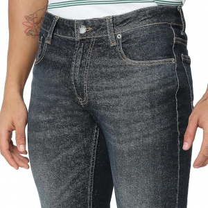 Men's Regular Fit Washed Jeans Stretchable